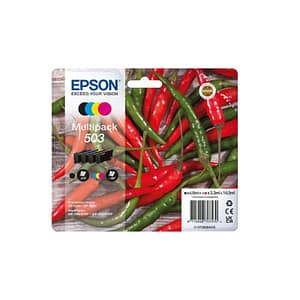 Epson 503 multipack cartuccia inchiostro confezione da 4 nero-giallo-ciano-magenta per expression home xp-5200, wf-2960dwf, wf-2965dwf