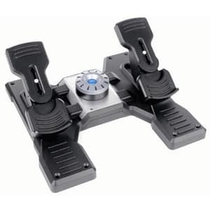 Logitech g saitek pro flight rudder pedals pedaliera per simulatori di volo