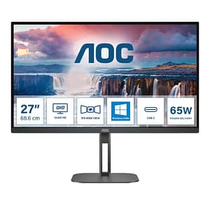 Aoc v5 q27v5n monitor pc 27“ 2560×1440 pixel quad hd led nero