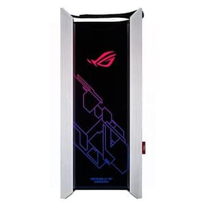 Asus rog strix helios white edition atx mid tower gaming case con tre pannelli di vetro temperato fume` e raffinata costruzione in alluminio spazzolato e tecnologia aura sync