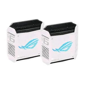 Asus rog rapture gt6 ax10000 router gaming aimesh 1 banda tripla wi-fi 6 accelerazione software di triplo livello asus rangeboost plus 4xporte ethernet rj-45 1xusb-3.0 bianco 2pz