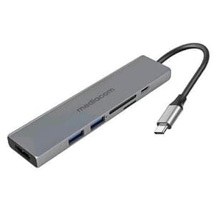 Mediacom md-c312 usb-c a hdmi 2 porte usb 3 card reader e power delivery 100w