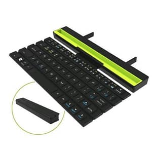 Rock r4-keyblu tastiera arrotolabile bluetooth multifunzionale r4 supporto per smatrphone/tablet prodotto bulk nero verde