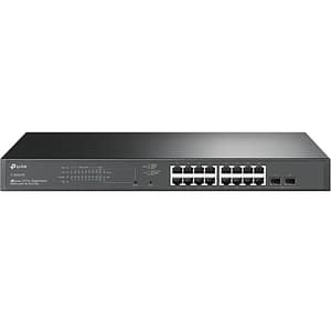 Tp-link jetstream tl-sg2218p switch l2/l2+ 16 x 10/100/1000 (poe+) + 2 x sfp poe+ (150 w) montabile a rack