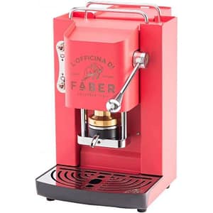 Faber pro deluxe macchina da caffÈ cialde 44mm 15 bar ottone coral pink