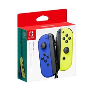 Nintendo switch coppia controller joy-con blu e giallo neon