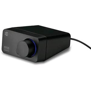 Epos sennheiser gsx 300 – scheda audio esterna per pc – scheda audio stereo e surround 7.1 ad alta risoluzione – manopola del volume led, pulsante smart personalizzabile nero