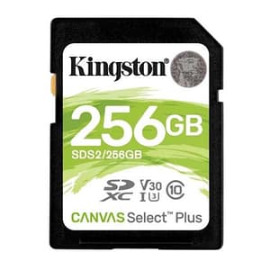 Kingston canvas select plus scheda di memoria sd – sds2-256 gb, class 10 uhs-i