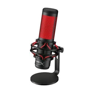 Hyperx quadcast microfono standalone per streamer e podcaster compatibile con pc ps5 ps4 e mac black red