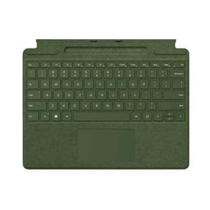 Microsoft surface pro signature keyboard tastiera con touchpad accelerometro porta surface slim pen 2 e supporto di ricarica qwerty italiana verde foresta