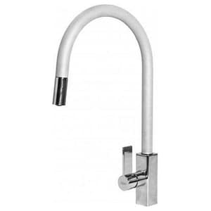 Elleci mkkrap96 rain plus miscelatore monocomando con canna girevole e doccetta estraibile bianco 96