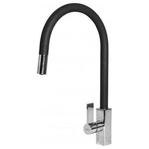 Elleci mkkrap86 rain plus miscelatore monocomando con canna girevole e doccetta estraibile modern nero 86
