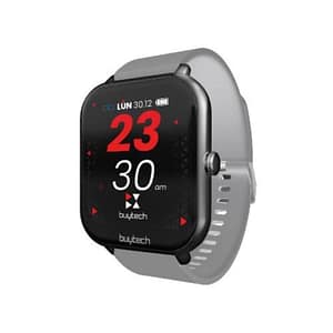 Techmade buytech smartwatch call 1.83 cassa silver cinturino in silicone black bluetooth 5.1 g-sensor waterpoof ip67