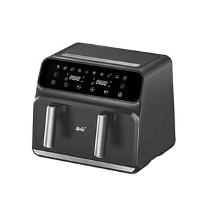 Dpm 801d twin friggitrice ad aria digitale doppio cestello 1700w capacita` 8 lt cotture indipendenti nero