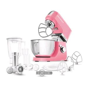 Sencor stm 6354rd robot da cucina 1000 w 4.5 l bilance incorporate impastatrice sminuzzare tagliare macinatura rosa