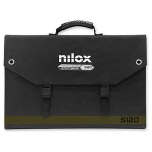 Nilox pannelli solari s120, pannello fotovoltaico monocristallino da 120w per gite fuoriporta e uso domestico, ricarica di devices a 5v, power station ed elettrodomestici se collegato con inverter
