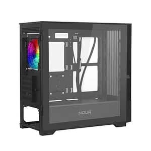 Noua fobia l101 case gaming micro atx mini tower frontale mesh e pannello laterale in vetro temperato nero