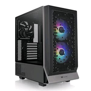 Thermaltake ceres 300 tg argb case midi tower atx eatx micro atx mini-itx pannello laterale in vetro temperato 1xusb-c 3.2 2xusb-a 3.0 1xaudio hd 2xventole 140mm argb 1xventola 140mm black