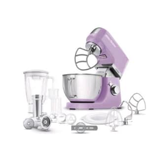 Sencor stm 6355vt impastatrice 1000w ciotola in acciaio 4.5 lt funzione ad impulsi 3 accessori per impastare viola