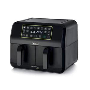 Ariete airy fryer dual friggitrice ad aria 1700w 8 lt doppio cestello capacita` 3.4 kg controllo touch con timer nero