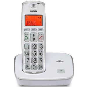 Brondi bravo gold 2 telefono cordless tasti grandi con vivavoce colore bianco