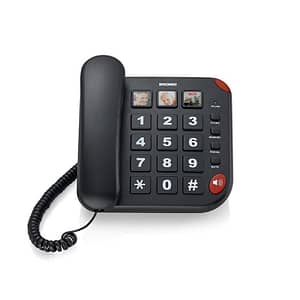 Brondi bravo 15 telefono con filo vivavoce 10 mem.+ 3 mem. dedicate led nero