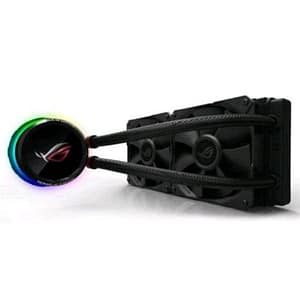 Asus rog ryuo 240 sistema di raffreddamento per cpu all-in-one liquid, display oled, aura sync rgb, 2 ventole di raffreddamento da 120 mm, nero