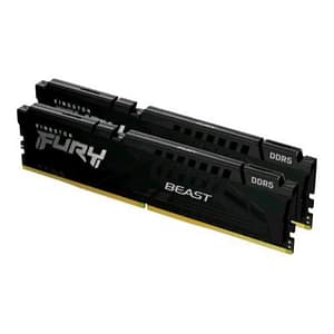 Kingston fury beast black 32gb kit of 2 (2x16gb) 5600mhz ddr5 cl40 dimm gaming kit per computer fissi modulo singolo