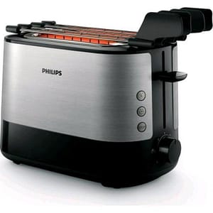 Philips hd2639 viva collection tostapane con lati in metallo e pinza per sandwich 730w