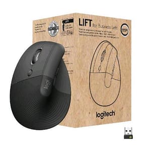 Logitech mouse verticale ergonomico per mancini wireless bluetooth usb secured logi bolt graphite