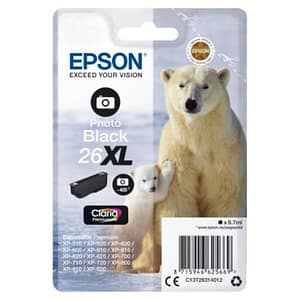 Epson 26xl 8.7 ml misura xl nero per foto originale blister cartuccia dinchiostro per expression premium xp-510, xp-520, xp-600, xp-605, xp-610, xp-615, xp-620, xp-625, xp-700, xp-710, xp-720, xp-800, xp-810, xp-820