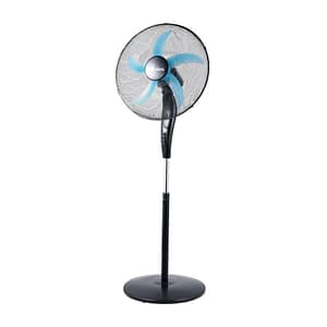 Ardes ventilatore a piantana ampia base nero con pala di 50cm per climatizzazione efficace e silenziosa