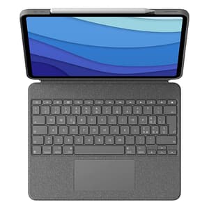 Logitech combo touch custodia con tastiera per ipad pro 12.9“ oxford grey