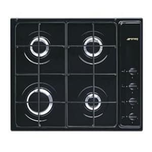 Smeg piano cottura incasso gas 4 zone 60cm nero s64sn