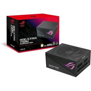 Asus rog strix 750w gold aura edition alimentatore gaming completamente modulare 80+ gold compatibile con atx 3.0 supporto pcie gen 5.0 ventola axial-tech con cuscinetti a doppia sfera aura sync nero