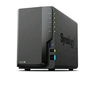 Synology ds224+ nas tower 2 bay 2.5/3.5 ssd/hdd intel celeron j4125 2 gb ddr4 (up to 6gb) 2 x rj-45 1gbe
