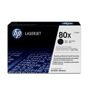 Hp 80x toner nero per laserjet pro m401a-m401d-m401dn-pro 400 m401dne-m425dn-m425dw garanzia italia (cf280x)
