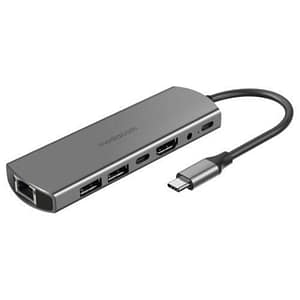 Mediacom md-c314 usb-c a hdmi 2 porte rj45 audio e power deliver 100w