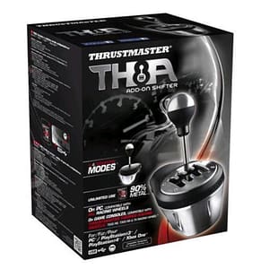 Thrustmaster th8a shifter add-on leva del cambio con pomello in metallo griglia schema ad h 7+1 + sequenziale per ps3/ps4/xbox one/s.o. win vista-win 7 colore silver/nero