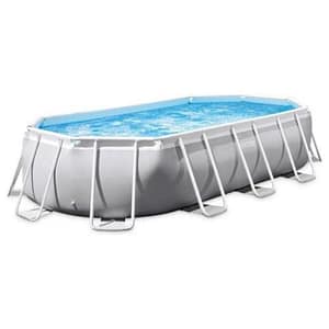Intex piscina 26798 prisma metal frame ovale con filtro a3, dimensioni 610x305x122 cm