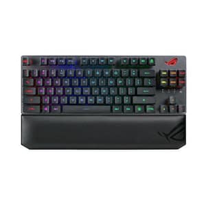 Asus x807 strix scope rx tastiera gaming wireless deluxe tkl mecanica switch ottico meccanici rog rx rossi porta usb tasto ctrl allargato tasto stealth poggiapolsi layout italia nero