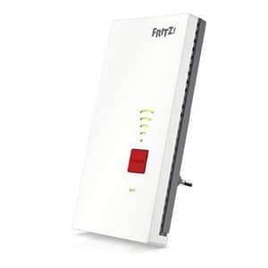 Avm fritz!repeater 2400 ripetitore/estensore segnale wifi ac+n (dual band fino a 1.733 mbit/s a 5ghz + 600mbit/s a 24 ghz) mesh 1x gigabit-lan wps