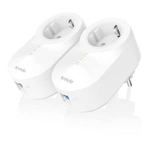 Tenda ph6 kit adattatori ethernet rete elettrica av1000 mbps su powerline 1 porta gigabit ethernet plug and play home plug av2 presa corrente integrata white