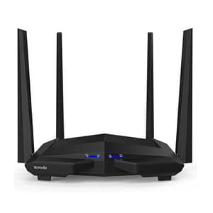 Tenda router wi-fi dual band ac1200 wireless 4 porte gigabit parental control e rete ospiti iptv vpn server ipv6 wps nero