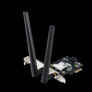Asus scheda pcie pce-ax3000 (bluetooth 5.0+ wi-fi 6 ax3000 dual band, 2x antenne, dfs)