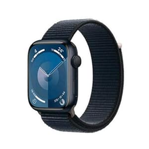 Apple watch series 9 gps 45mm aluminium case mezzanotte con cinturino sport loop mezzanotte