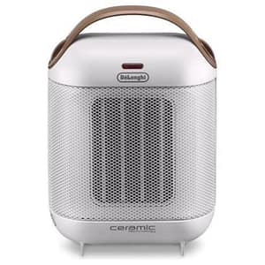 Delonghi capsule hfx30c18.iw stufetta con elettroventola 1800w marrone-bianco