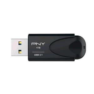 Pny attache 4 flash drive chiavetta usb 1.000 gb usb 3.1 velocita di lettura 80 mb/s velocita di scrittura 20 mb/s nero