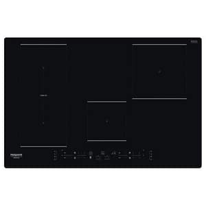 Hotpoint hb 0577b ne – piano cottura induzione, 77 cm, 4 zone, funzione combi duo, active cook, controlli touch, nero
