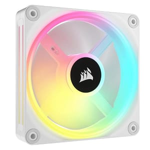 Corsair icue link qx120 rgb pwm ventola 120mm illuminazione led rgb colore bianco